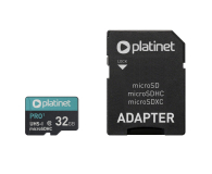 PLATINET microSDHC + ADAPTER SD 32GB class10 UI PMMSD32UI - 1457395 - zdjęcie 1